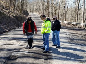 Delegates, roads consultants take pothole tour of western Monongalia County